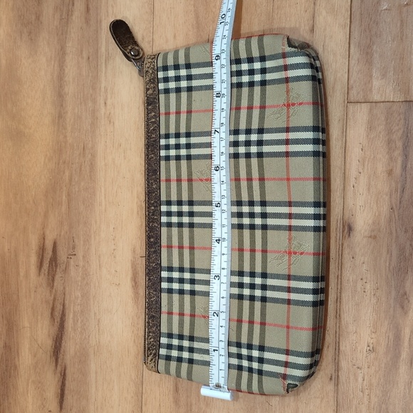 Burberry Burberrys Vintage Nova Check Pouch Cosmetics Bag Small Travel - Picture 10 of 15